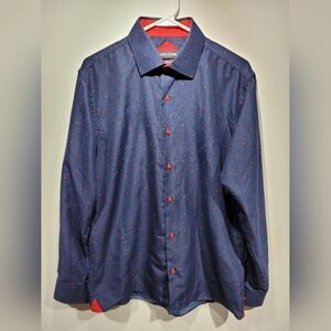 Silver Stone men's nautica theme long sleeve button up shirt